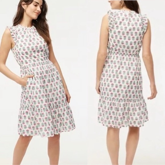 J. Crew Dresses & Skirts - J. Crew White Floral Cotton Dress Size 12 NWT